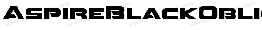AspireBlackOblique Regular字体转换